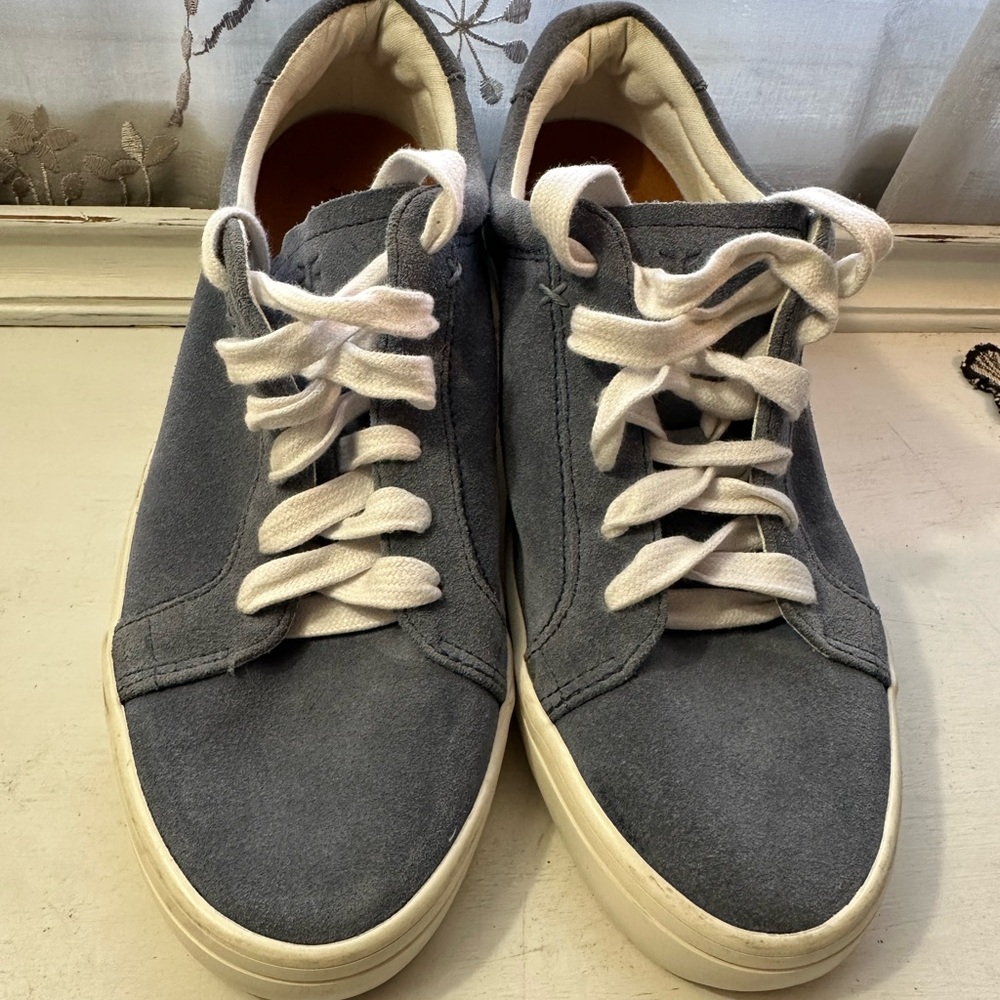 Frye Blue Suede Lace-up Sneakers